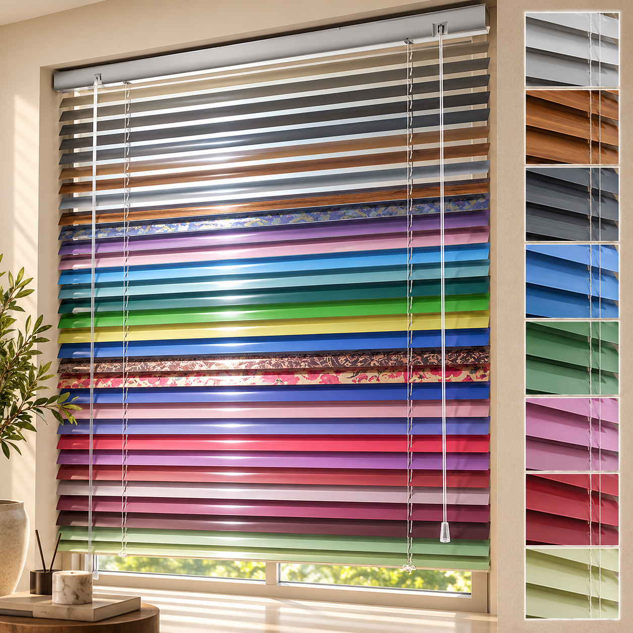 Colorful Venetian Blinds Interior Showcase Ca'foscari Window Blinds - Image 1